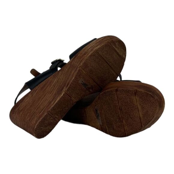 New Bella Vita WomenĀ USā10 Leather Sandals Open Toe BlackāSlingback Shoes - Picture 7 of 8